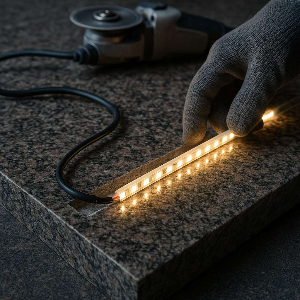 How Can LED Lights Be Integrated Safely and Effectively into Granite Surfaces?